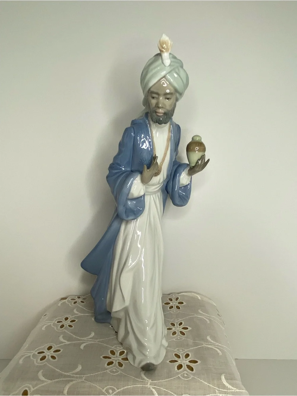 NAO by Lladro King Balthazar With Jug #00414 Wise Man Nativity Handmade In Spain